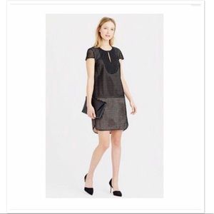 J. Crew Triple Eyelet Black Shift Dress
